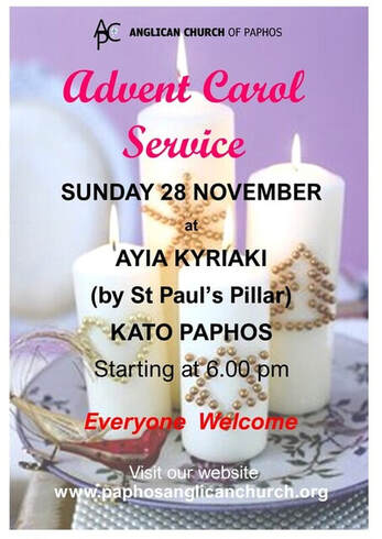 Advent carol service poster 2021